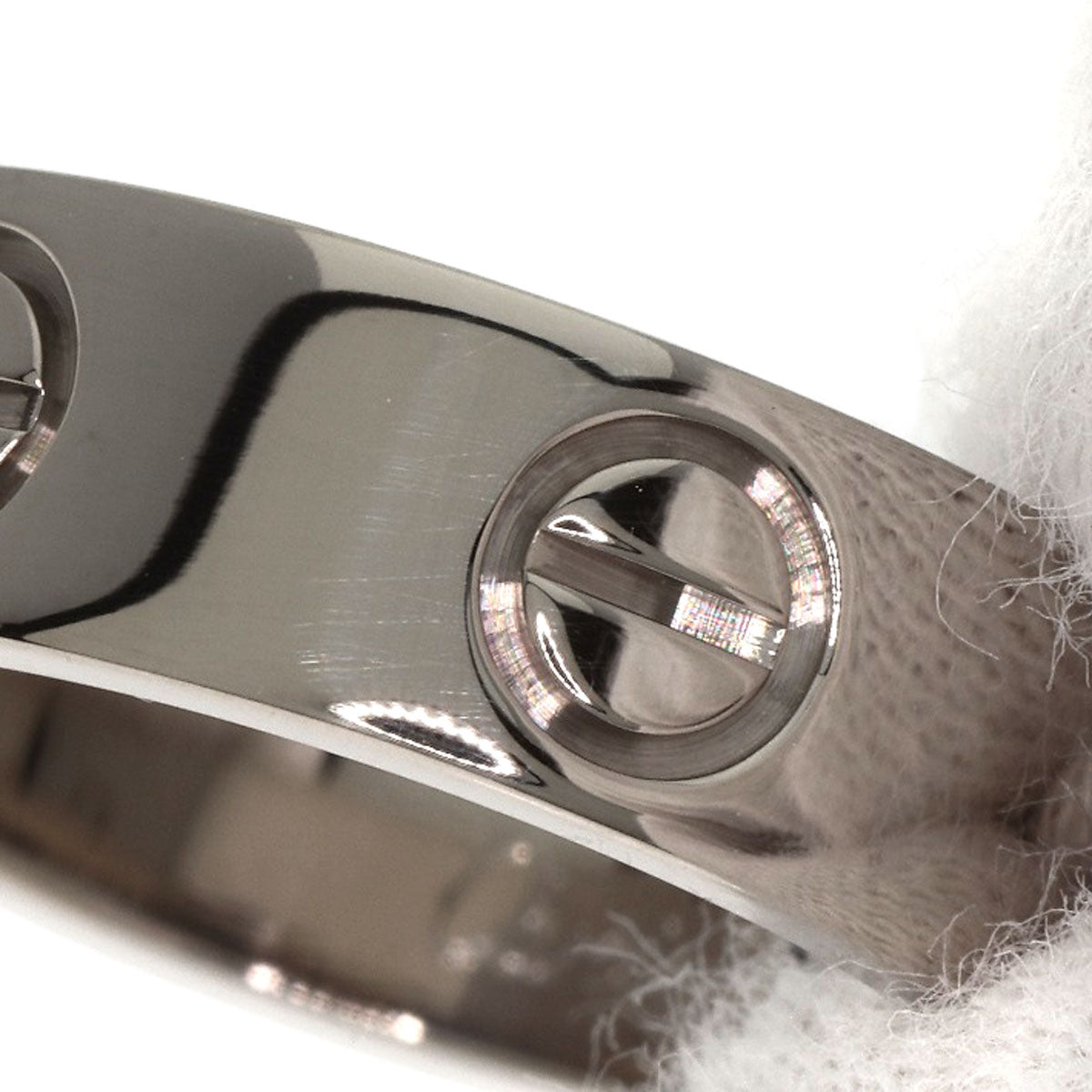 CARTIER love ring #47 Ring K18 White Gold Ladies [Used]