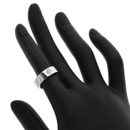 CARTIER love ring half Diamond #47 Ring K18 White Gold Ladies [Used]