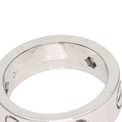 CARTIER love ring half Diamond #47 Ring K18 White Gold Ladies [Used]