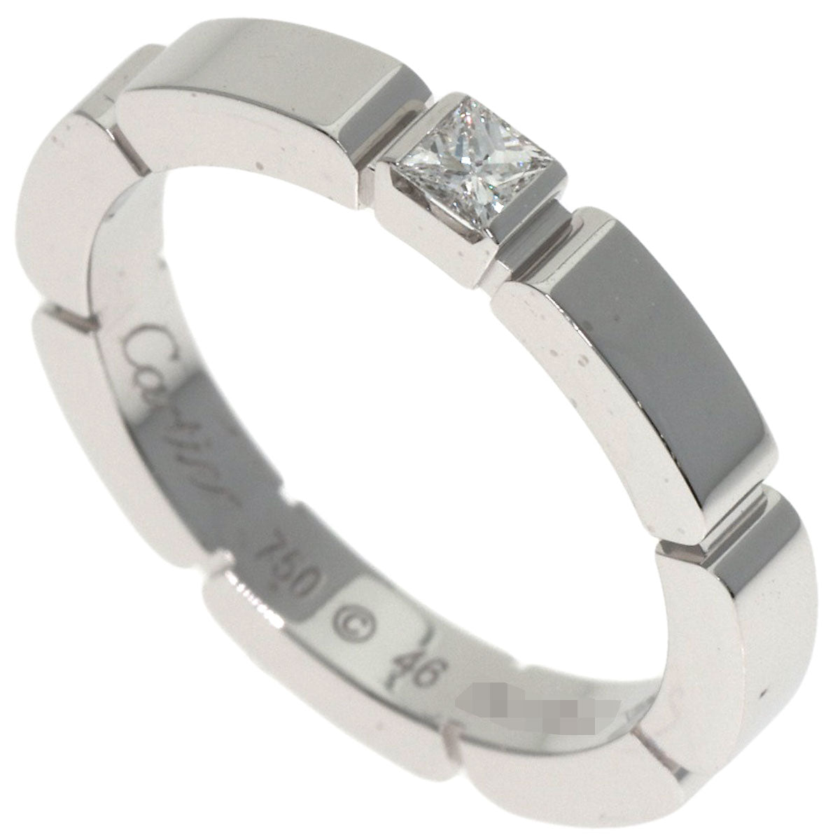 CARTIER Maillon PANTHERE 1P Diamond #46 Ring K18 White Gold Ladies [Used]