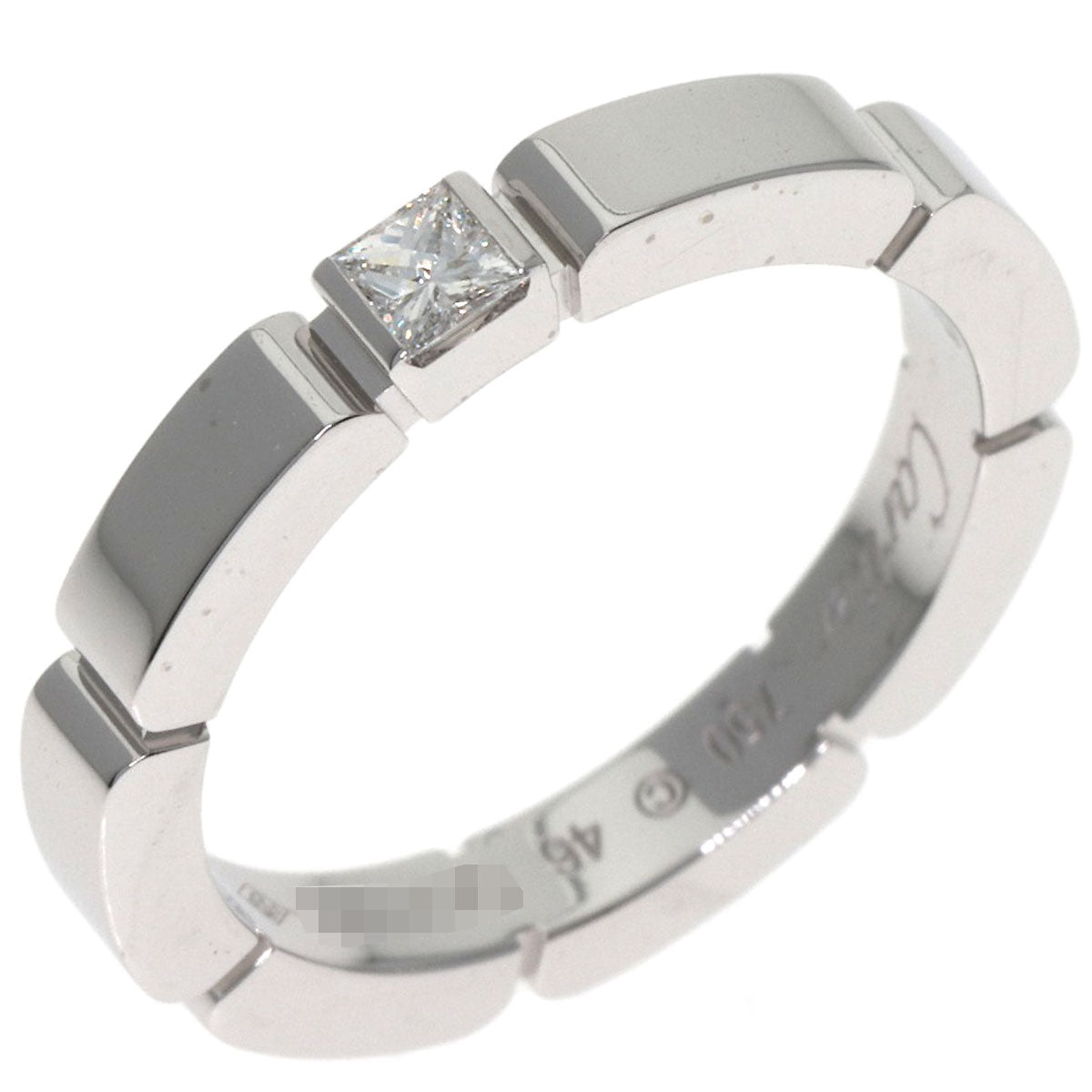 CARTIER Maillon PANTHERE 1P Diamond #46 Ring K18 White Gold Ladies [Used]