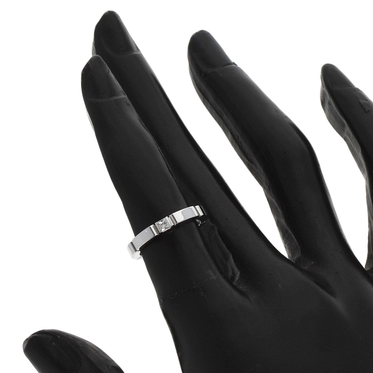CARTIER Maillon PANTHERE 1P Diamond #46 Ring K18 White Gold Ladies [Used]