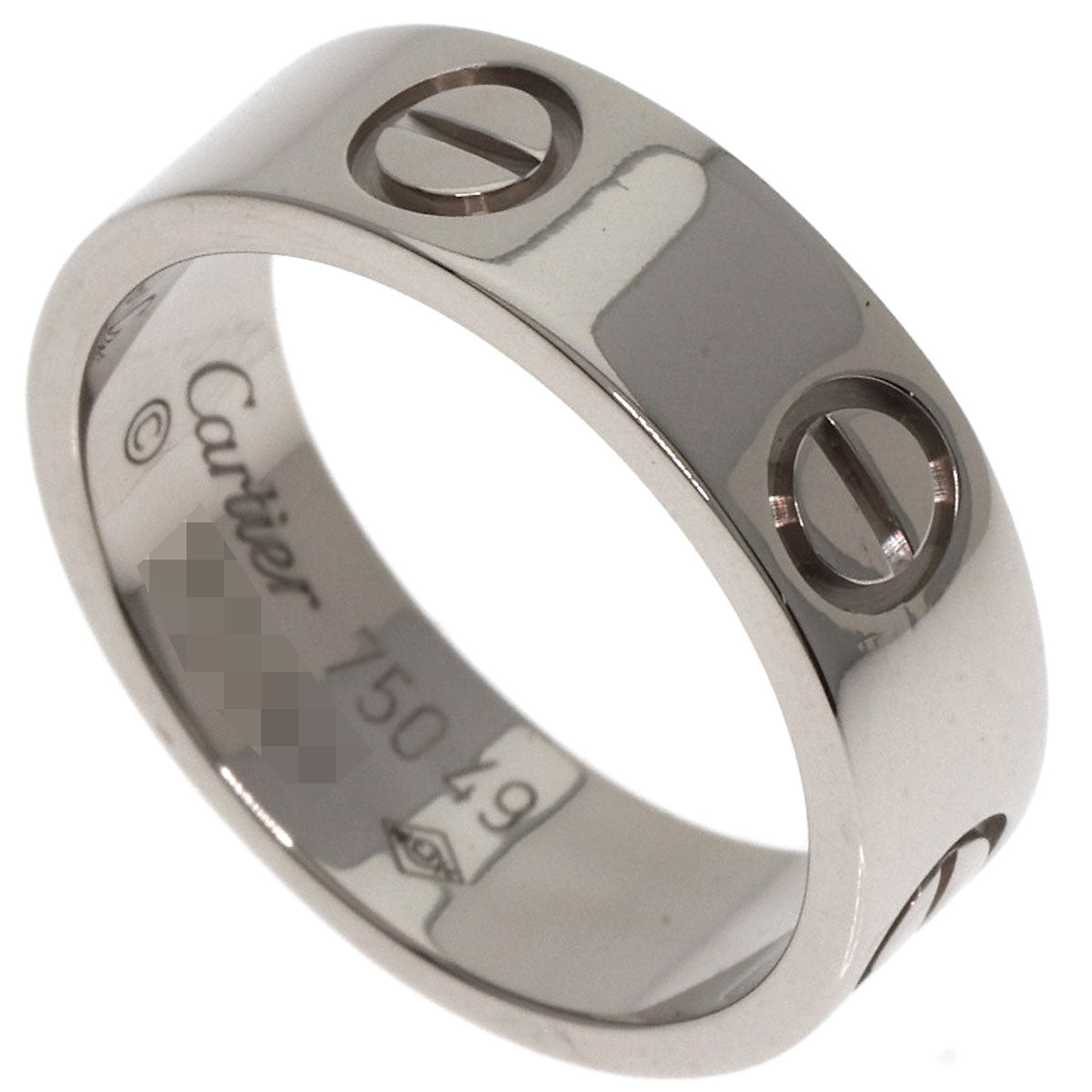 CARTIER love ring #49 Ring K18 White Gold Ladies [Used]