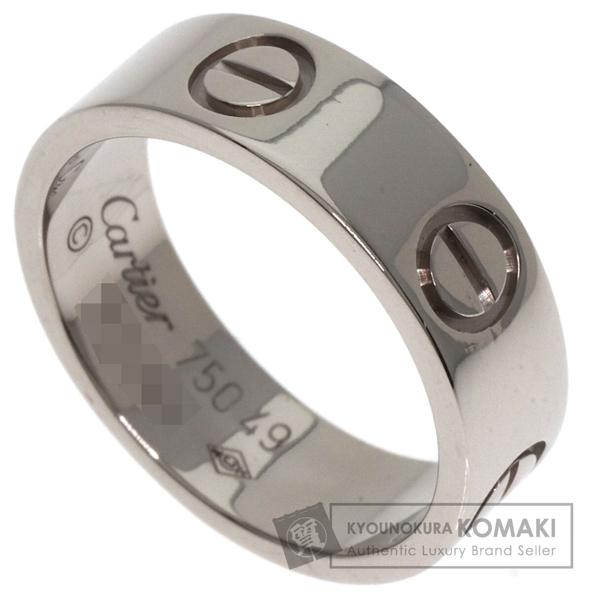 CARTIER love ring #49 Ring K18 White Gold Ladies [Used]