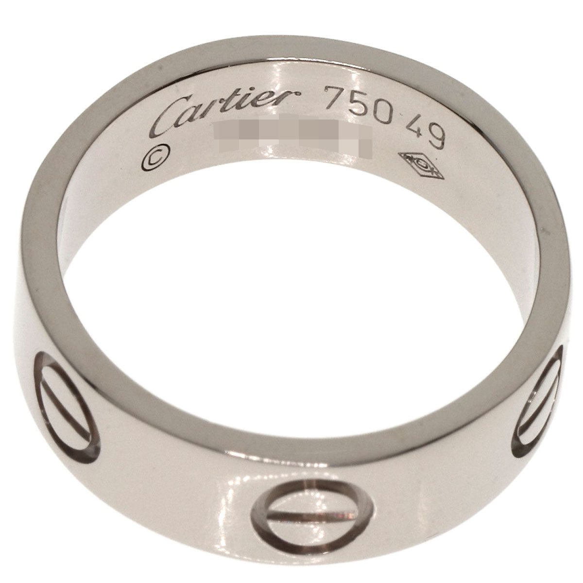 CARTIER love ring #49 Ring K18 White Gold Ladies [Used]