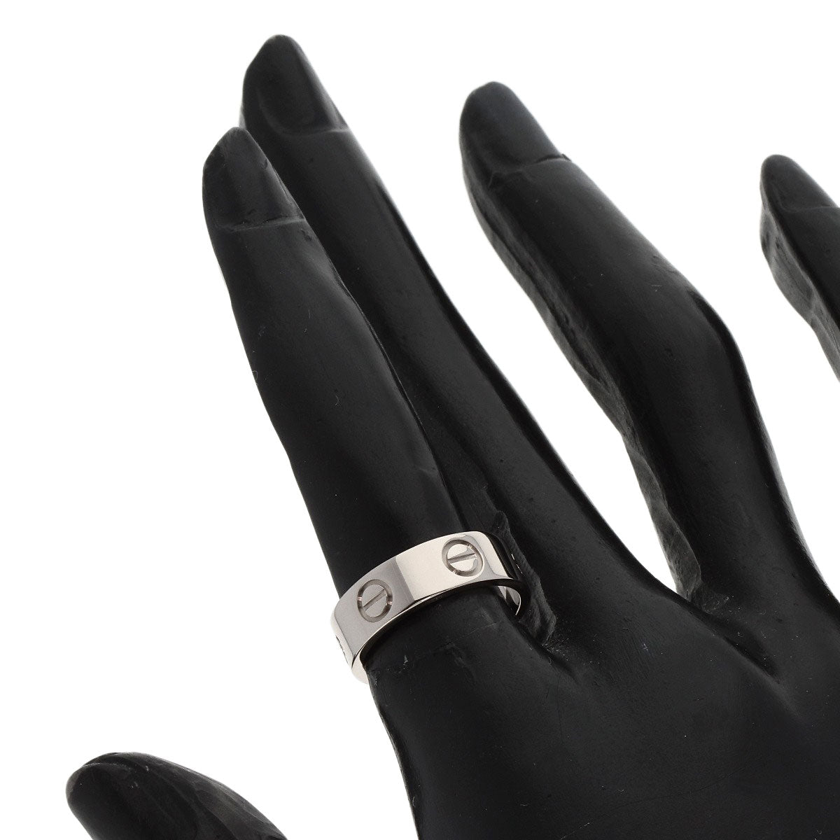 CARTIER love ring #49 Ring K18 White Gold Ladies [Used]