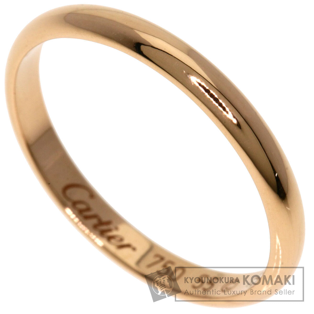CARTIER 1895 Wedding #55 Ring K18 Pink Gold Ladies [Used]