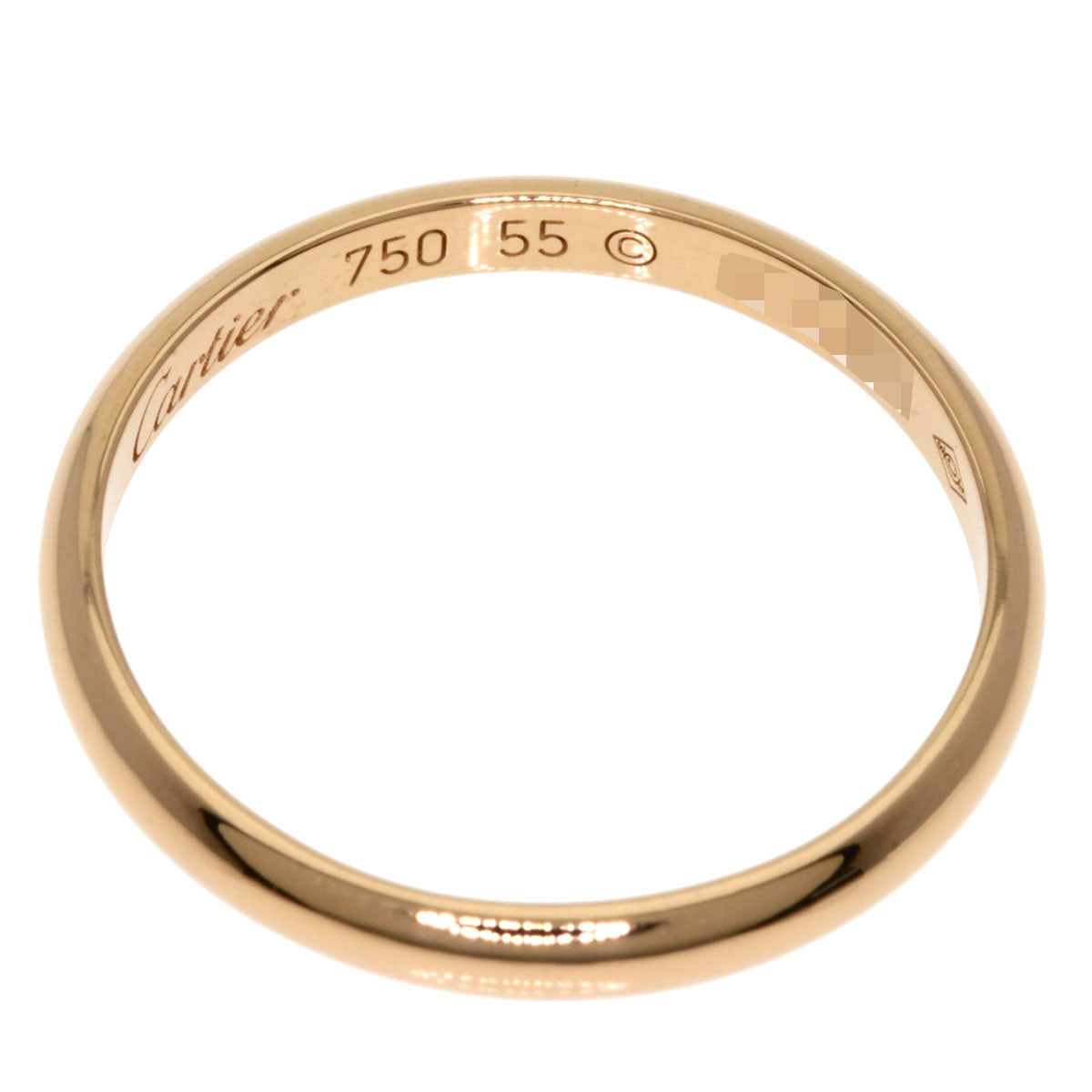 CARTIER 1895 Wedding #55 Ring K18 Pink Gold Ladies [Used]