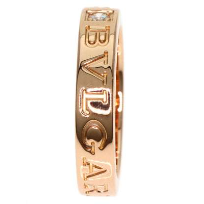 BVLGARI   Ring Double logo 1P Diamond K18 Pink Gold Ladies