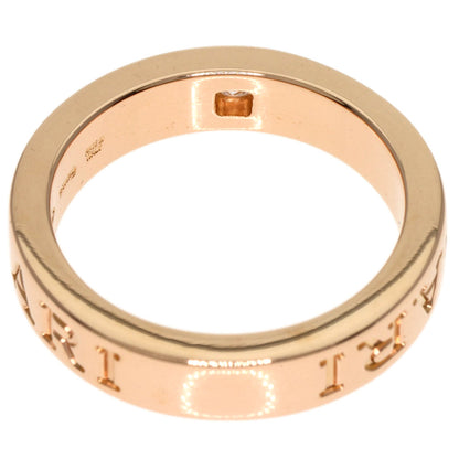 BVLGARI   Ring Double logo 1P Diamond K18 Pink Gold Ladies