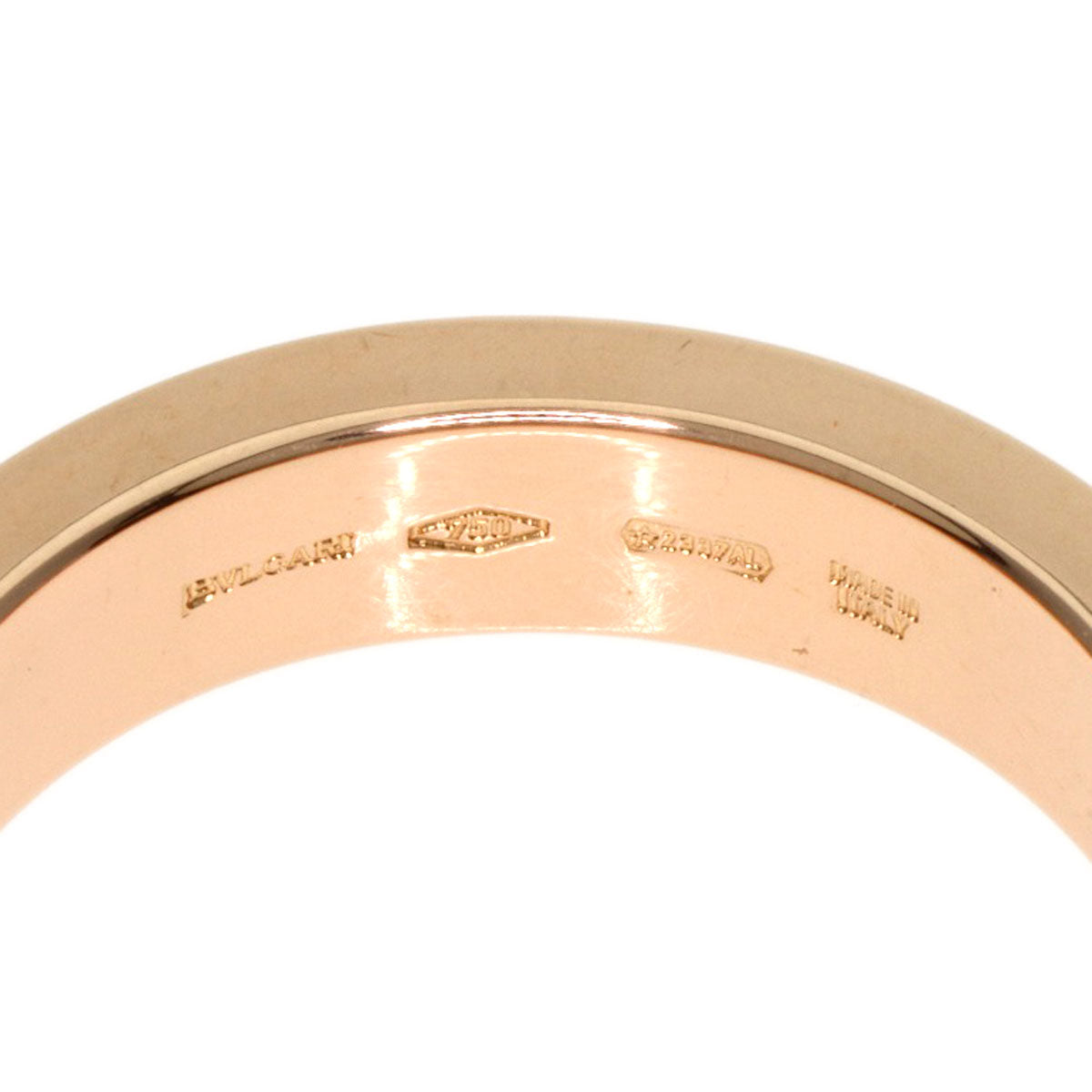 BVLGARI   Ring Double logo 1P Diamond K18 Pink Gold Ladies