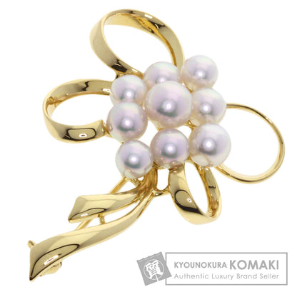 MIKIMOTO Pearl Pearl Brooch K18 Yellow Gold Ladies [Used]