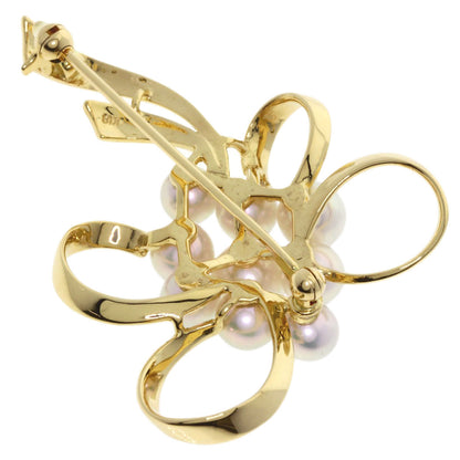 MIKIMOTO Pearl Pearl Brooch K18 Yellow Gold Ladies [Used]