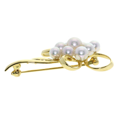 MIKIMOTO Pearl Pearl Brooch K18 Yellow Gold Ladies [Used]