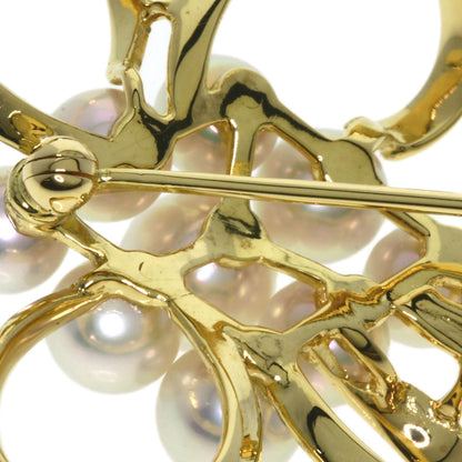 MIKIMOTO Pearl Pearl Brooch K18 Yellow Gold Ladies [Used]