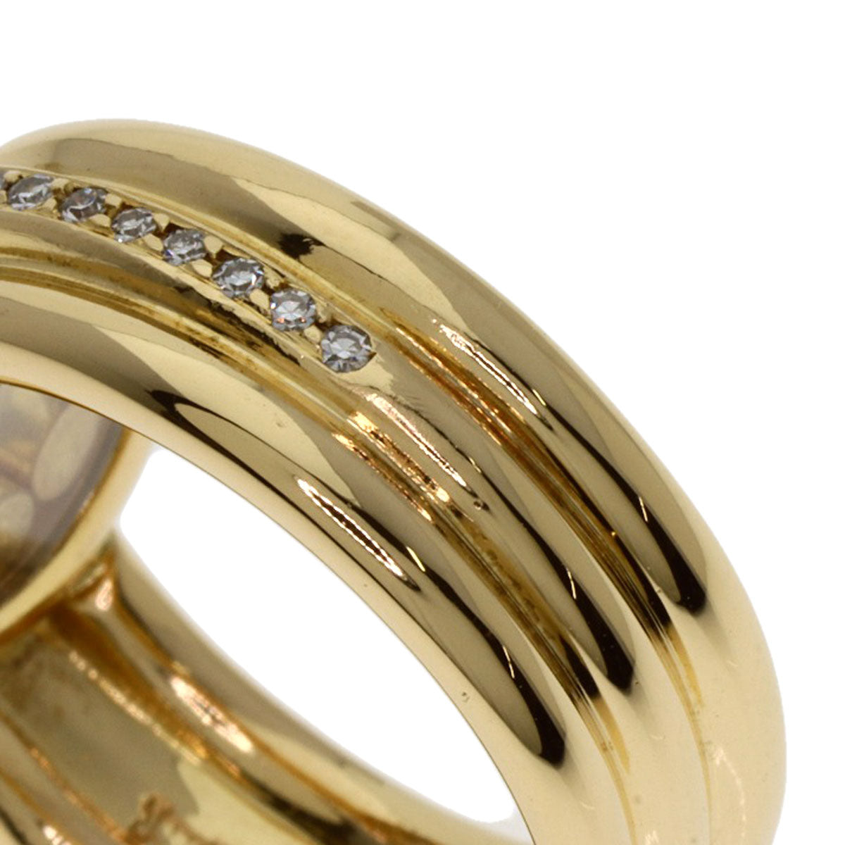 Chopard Happy diamond 82/1080-20 Ring K18 Yellow Gold Ladies [Used]