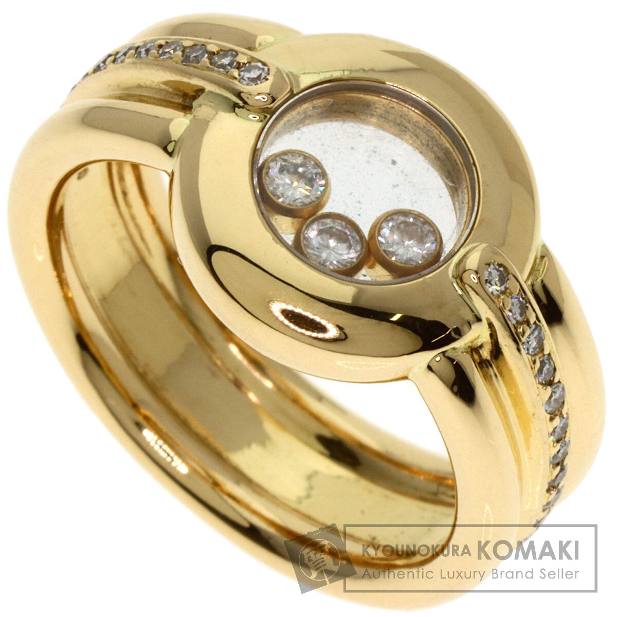 Chopard Happy diamond 82/1080-20 Ring K18 Yellow Gold Ladies [Used]