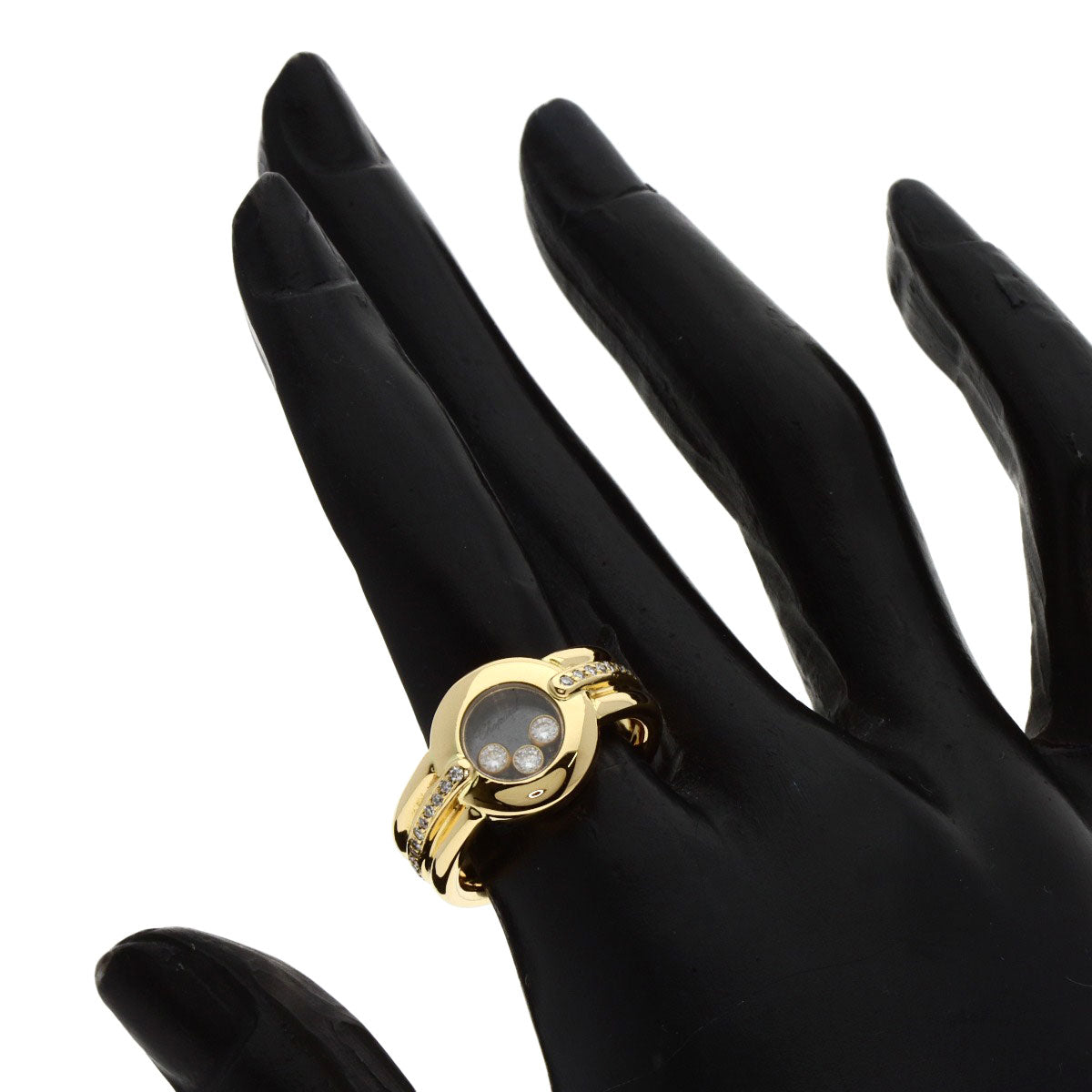 Chopard Happy diamond 82/1080-20 Ring K18 Yellow Gold Ladies [Used]