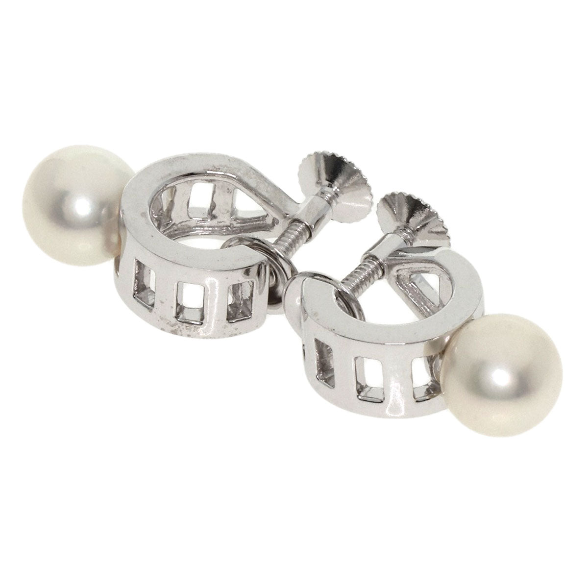 MIKIMOTO Pearl Pearl 0.3" Earring K18 White Gold Ladies [Used]