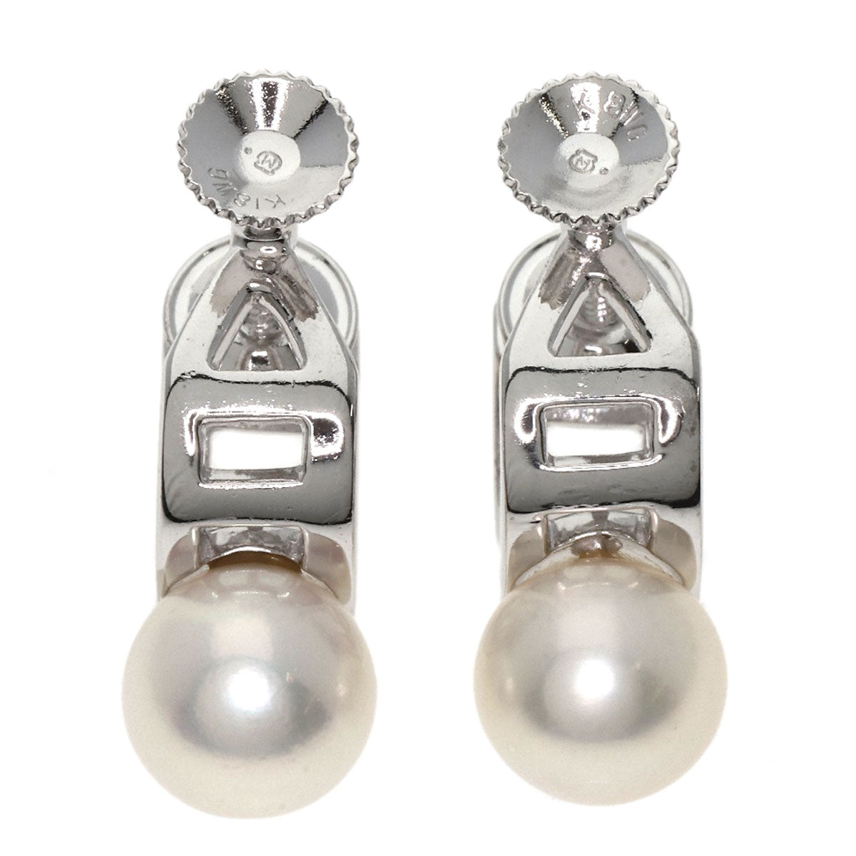 MIKIMOTO Pearl Pearl 0.3" Earring K18 White Gold Ladies [Used]