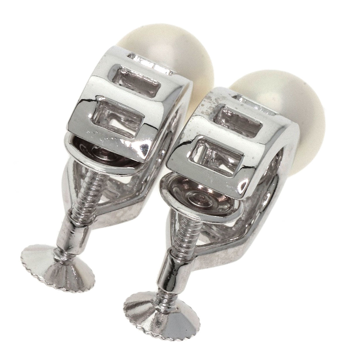 MIKIMOTO Pearl Pearl 0.3" Earring K18 White Gold Ladies [Used]