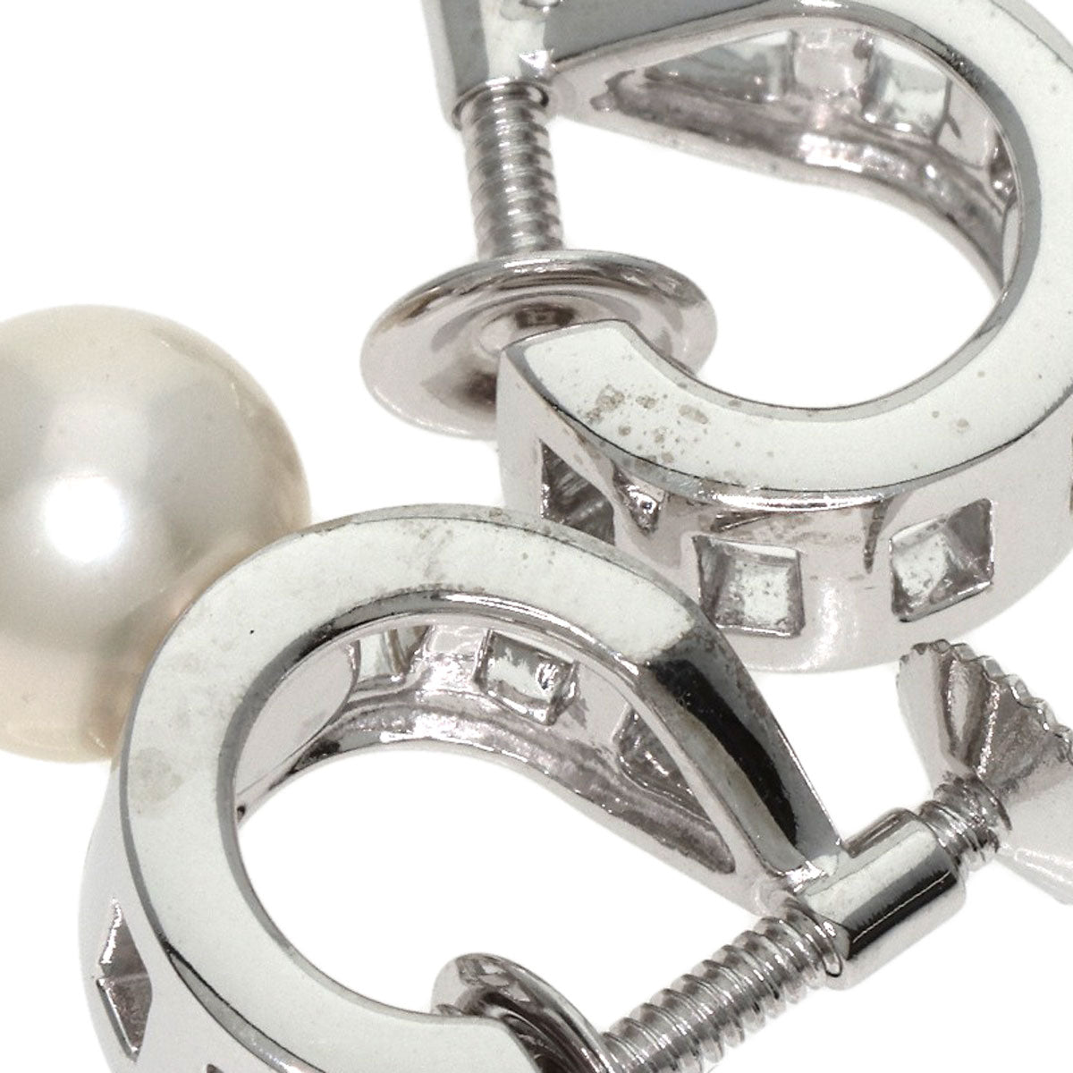 MIKIMOTO Pearl Pearl 0.3" Earring K18 White Gold Ladies [Used]