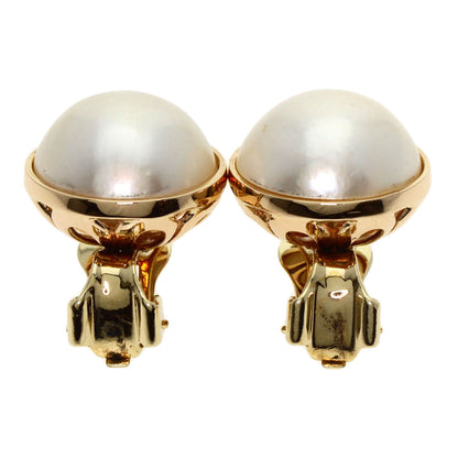 MIKIMOTO Mabe Pearl Pearl Earring K14 Yellow Gold Ladies [Used]