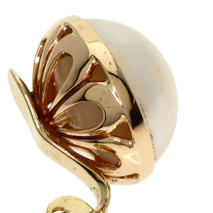 MIKIMOTO Mabe Pearl Pearl Earring K14 Yellow Gold Ladies [Used]