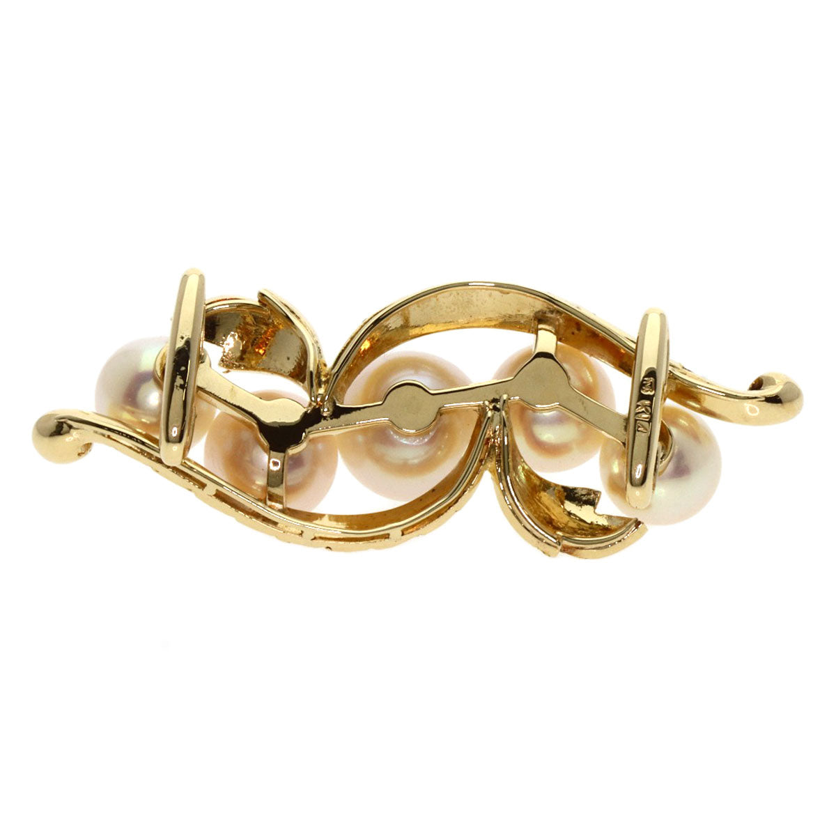 MIKIMOTO Pearl Pearl Obi closure K14 Yellow Gold Ladies [Used]
