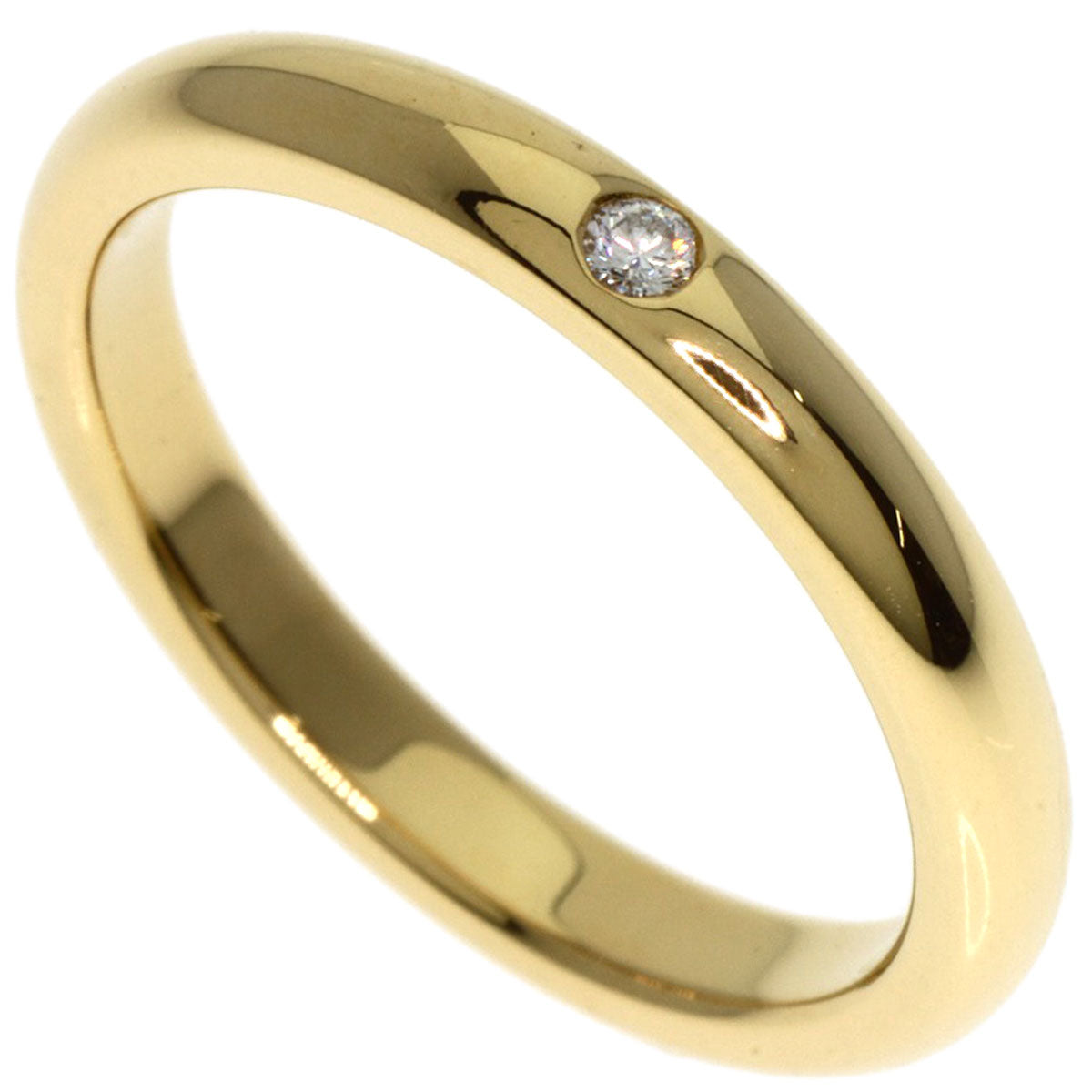 TIFFANY&Co.   Ring Classic Band 1P Diamond K18 Yellow Gold Ladies