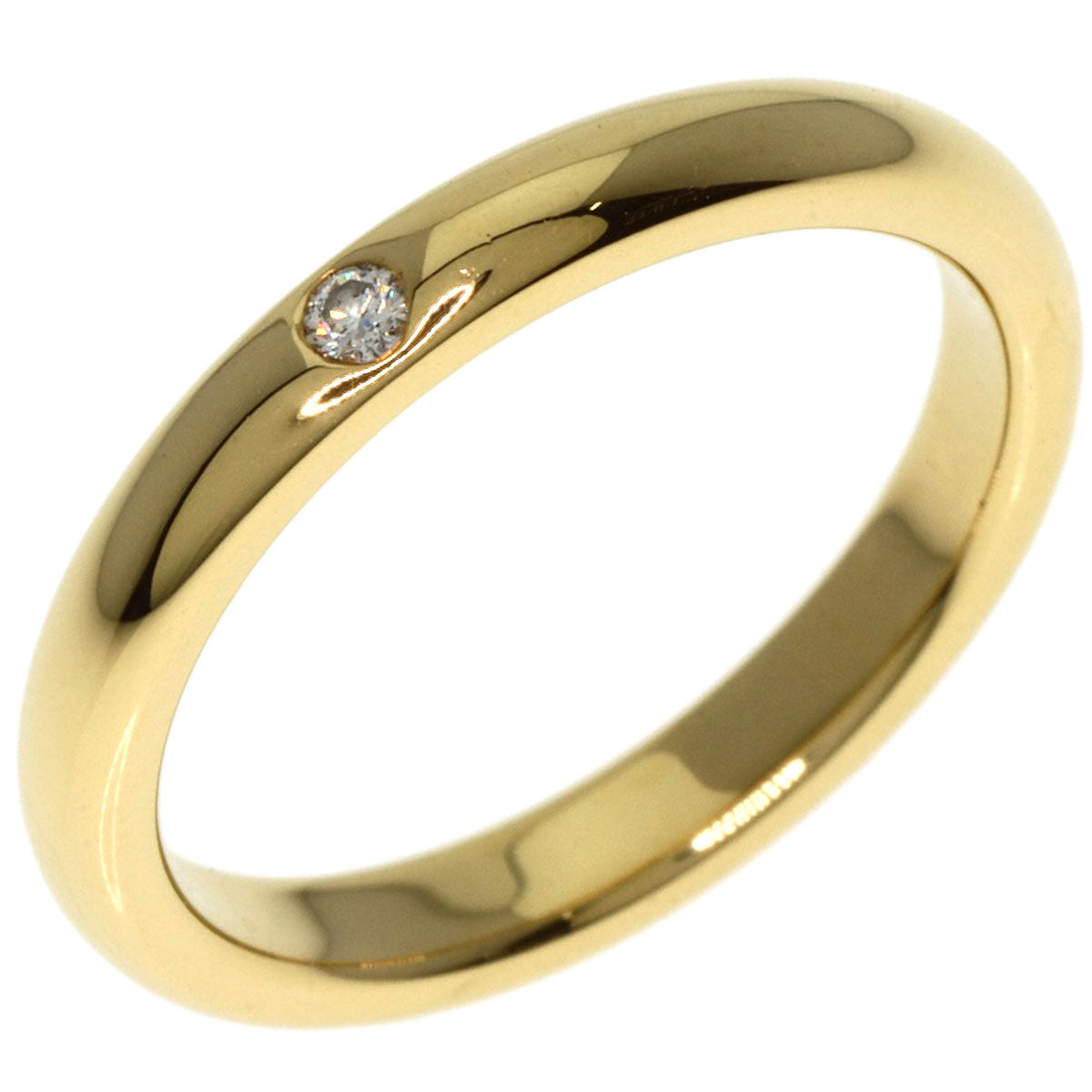 TIFFANY&Co.   Ring Classic Band 1P Diamond K18 Yellow Gold Ladies