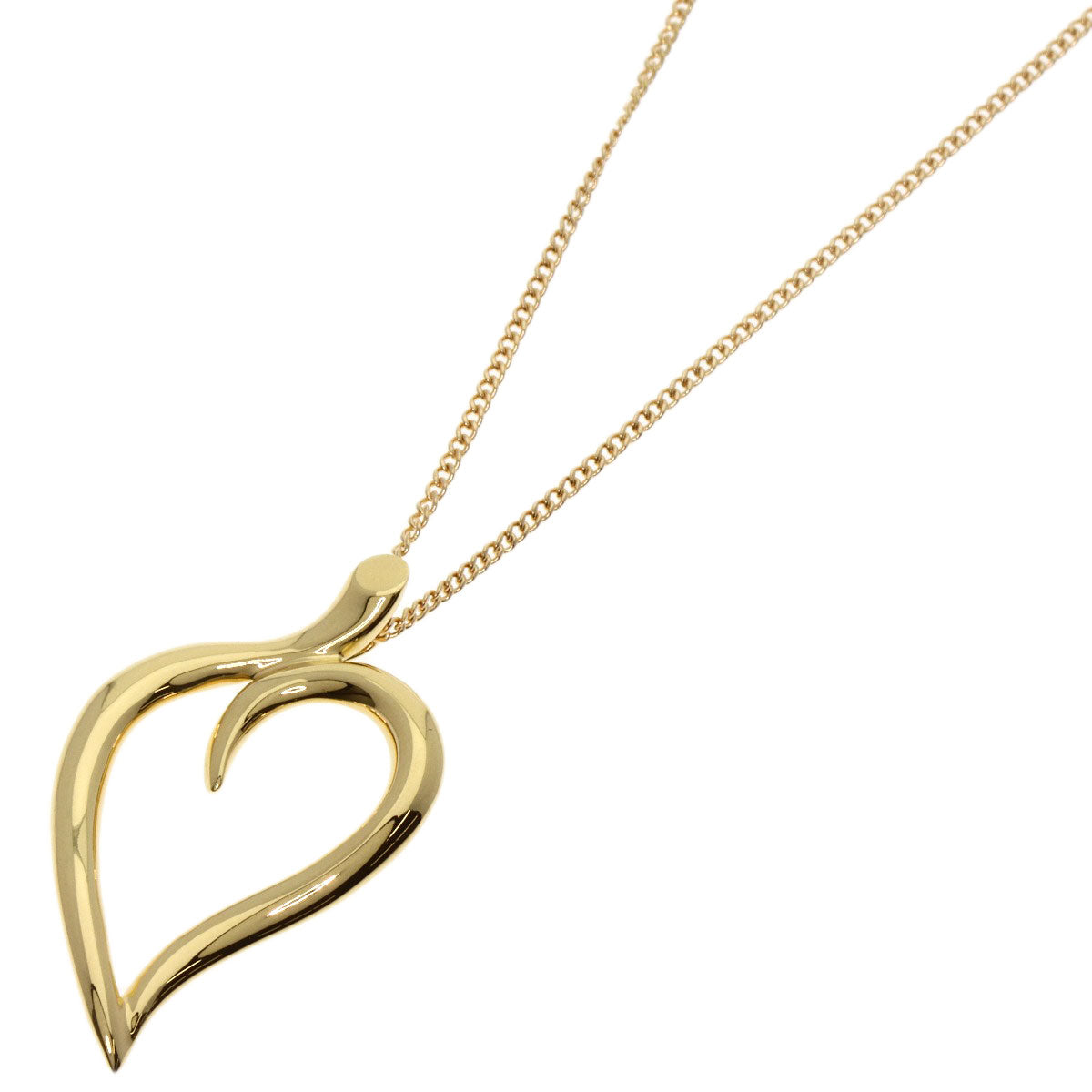 TIFFANY&Co.   Necklace elsa peretti leaf K18 Yellow Gold Ladies