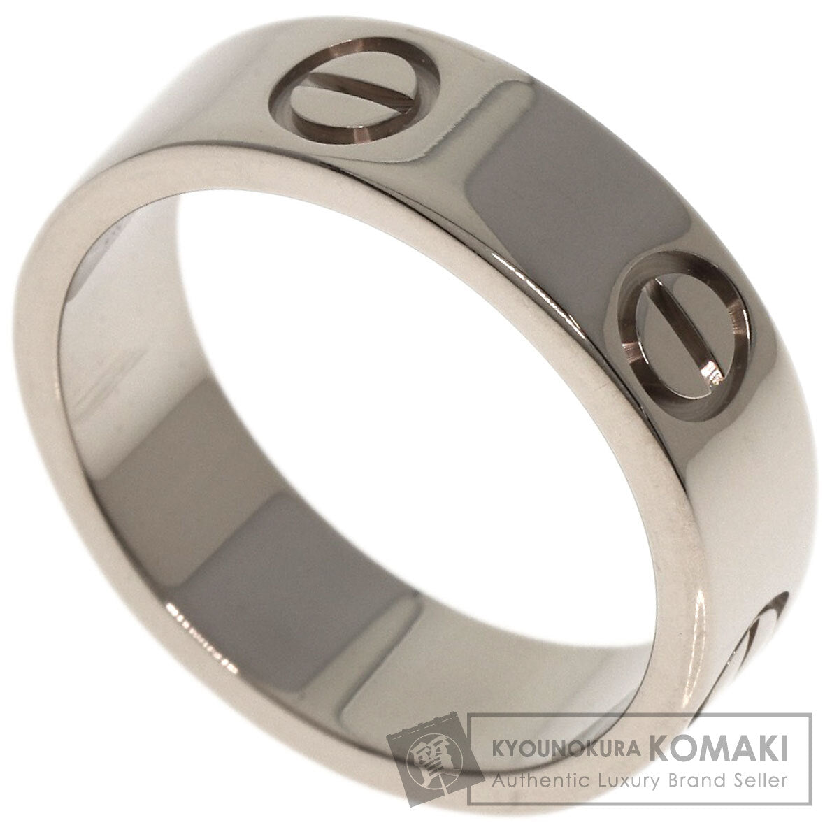 CARTIER love ring #51 Ring K18 White Gold Ladies [Used]