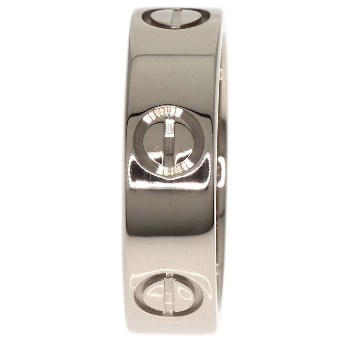 CARTIER love ring #51 Ring K18 White Gold Ladies [Used]