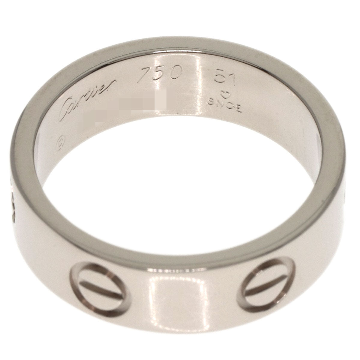 CARTIER love ring #51 Ring K18 White Gold Ladies [Used]
