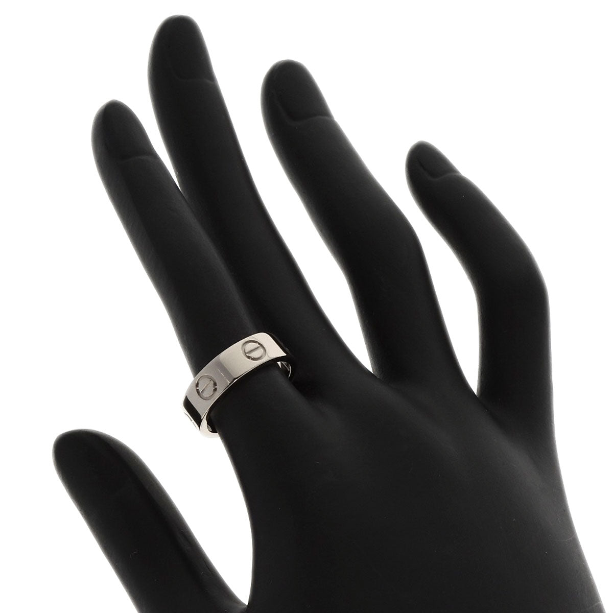 CARTIER love ring #51 Ring K18 White Gold Ladies [Used]