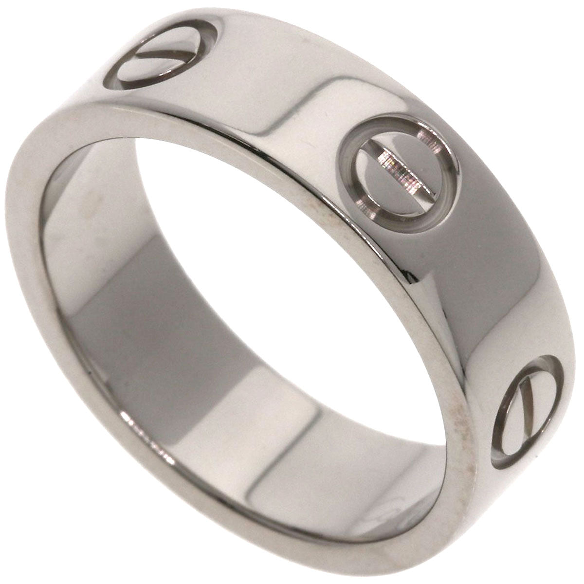 CARTIER love ring #50 Ring K18 White Gold Ladies [Used]
