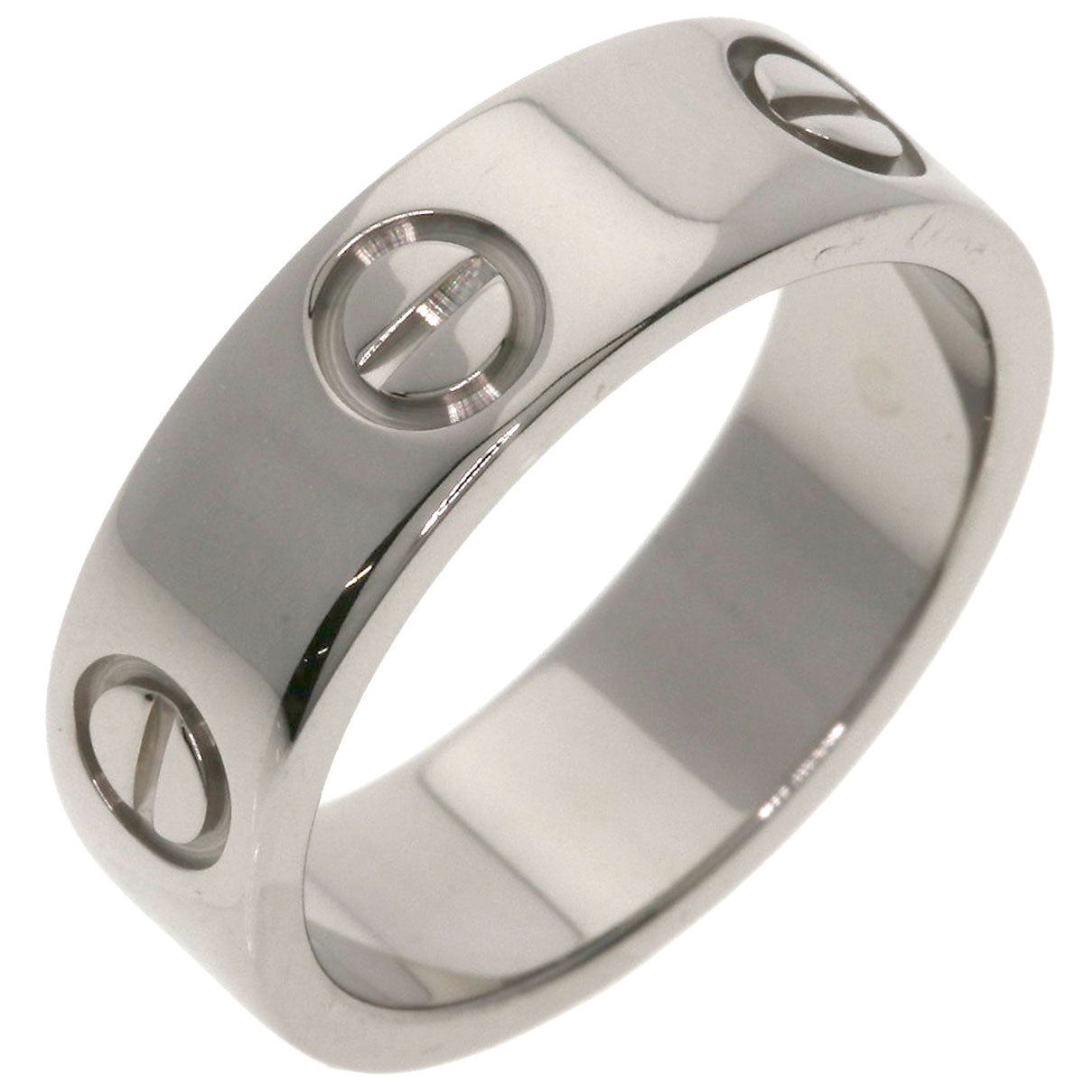 CARTIER love ring #50 Ring K18 White Gold Ladies [Used]