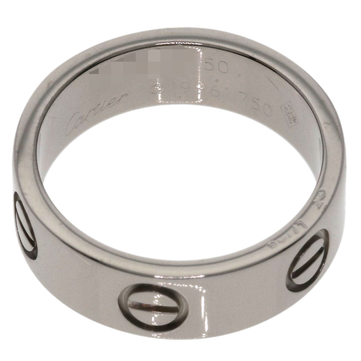 CARTIER love ring #50 Ring K18 White Gold Ladies [Used]