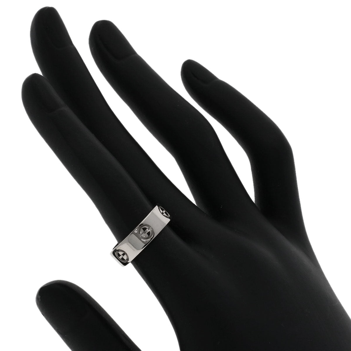 CARTIER love ring #50 Ring K18 White Gold Ladies [Used]