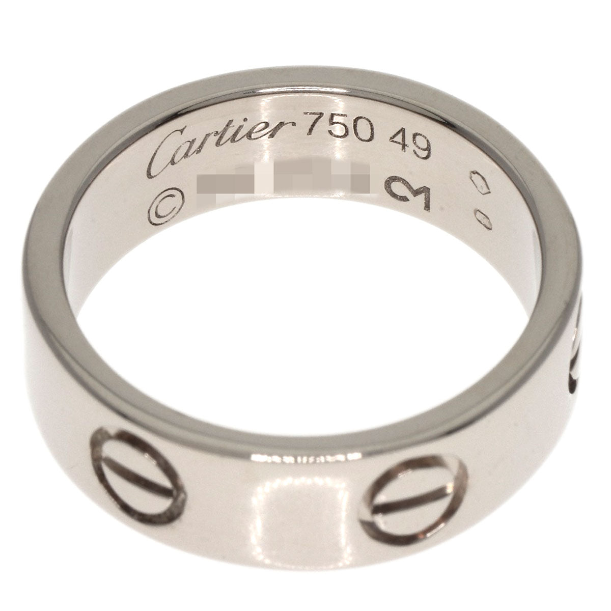 CARTIER love ring #49 Ring K18 White Gold Ladies [Used]