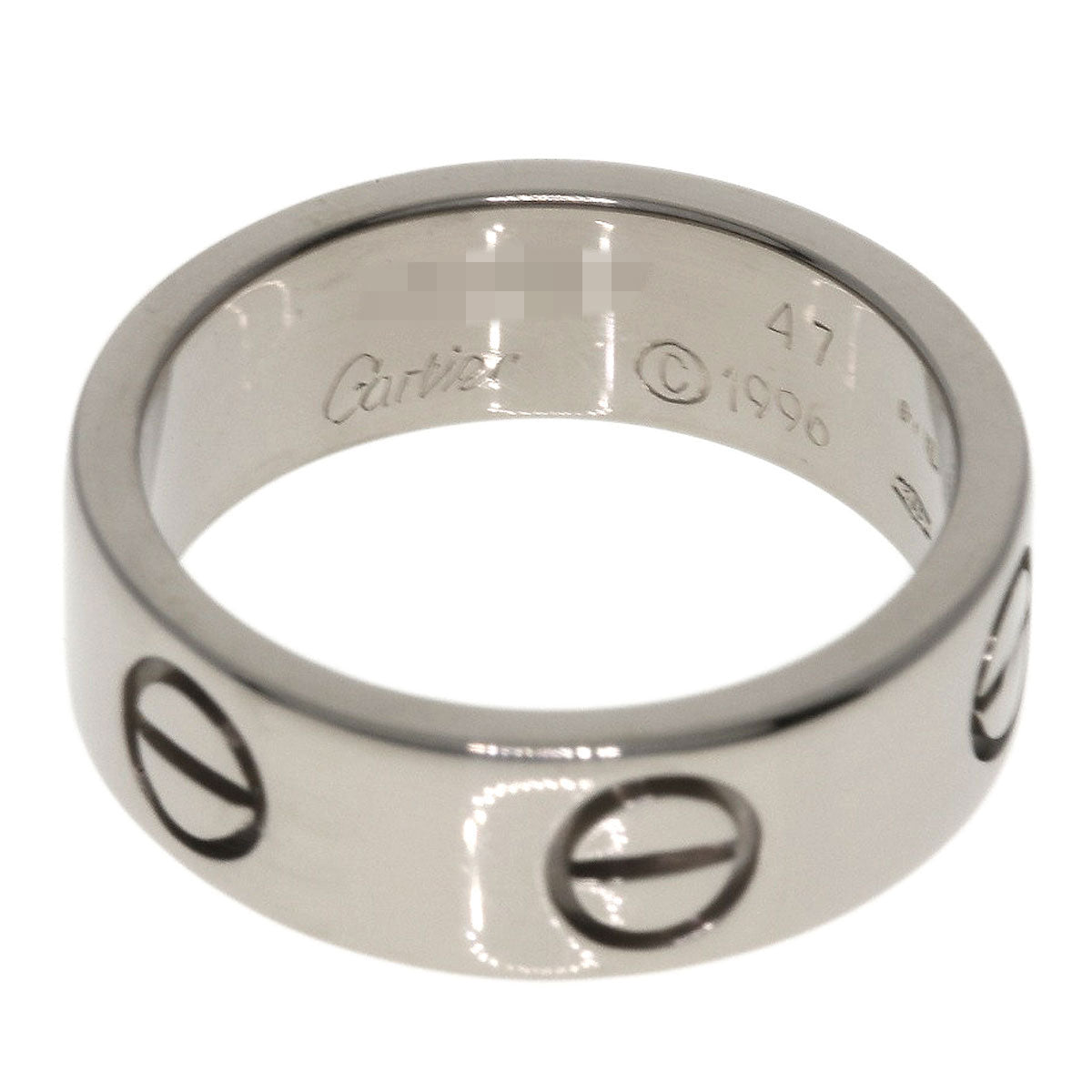 CARTIER love ring #47 Ring K18 White Gold Ladies [Used]