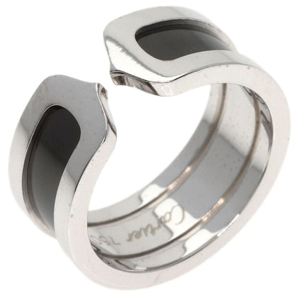 CARTIER   Ring C2 Black Lacquer #53 K18 White Gold Ladies