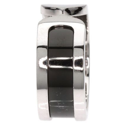 CARTIER   Ring C2 Black Lacquer #53 K18 White Gold Ladies