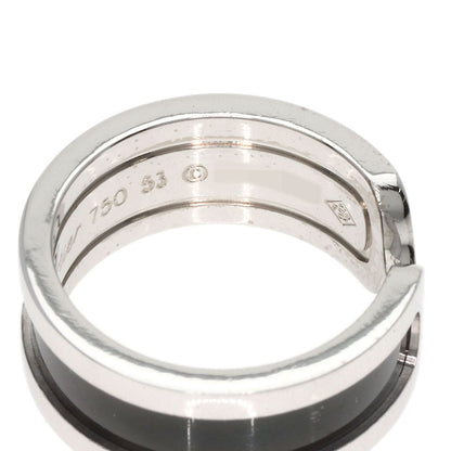 CARTIER   Ring C2 Black Lacquer #53 K18 White Gold Ladies
