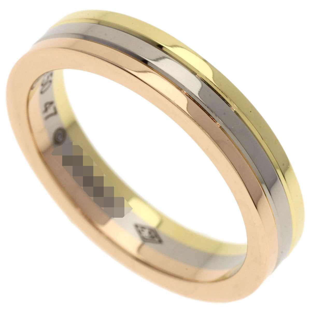 CARTIER Three colors # 47 Ring K18 Yellow Gold K18 White GoldLadies [Used]