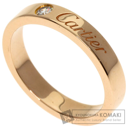 CARTIER Engraved 1P Diamond #46 Ring K18 Pink Gold Ladies [Used]