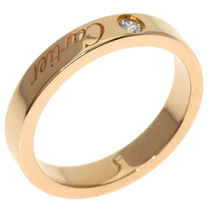 CARTIER Engraved 1P Diamond #46 Ring K18 Pink Gold Ladies [Used]