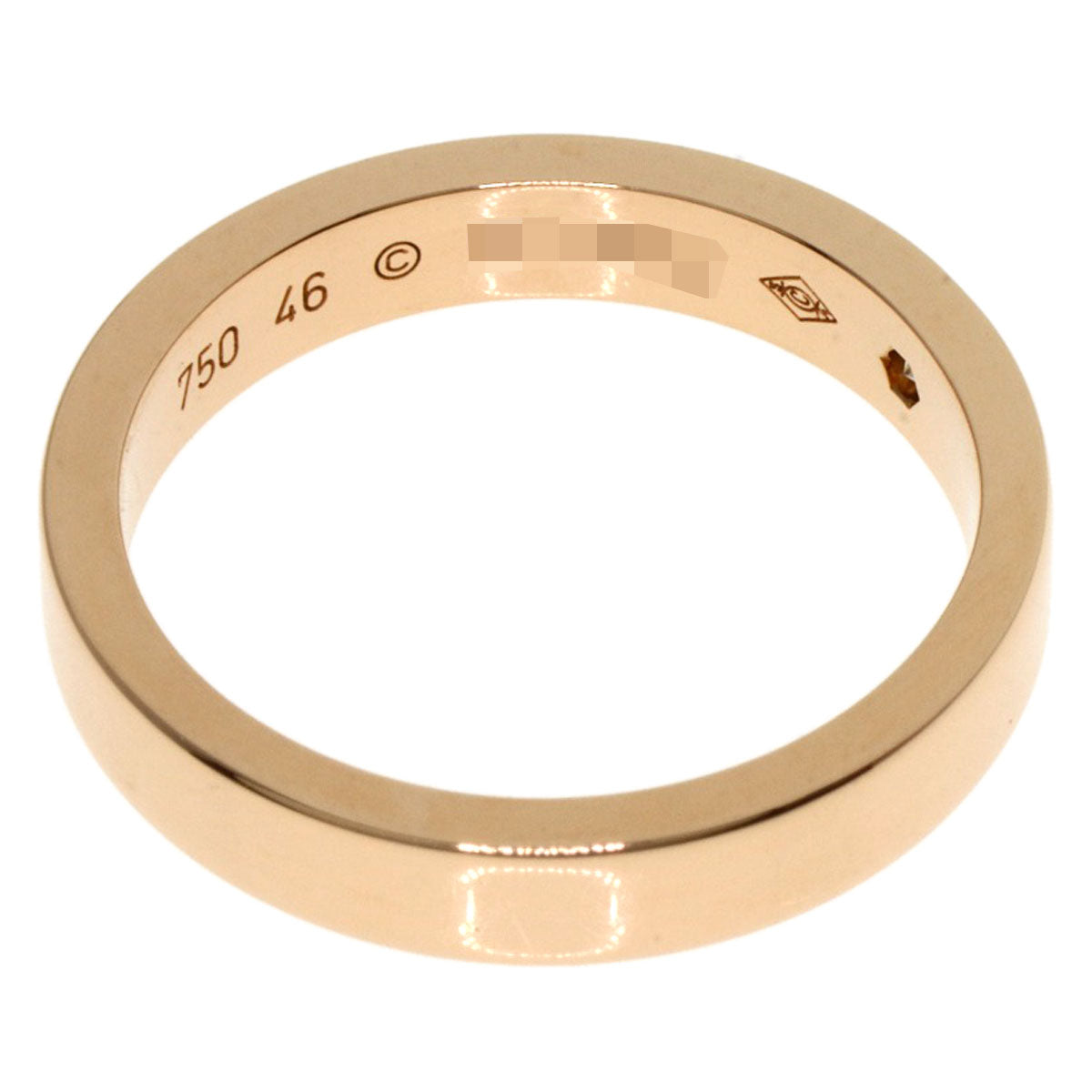 CARTIER Engraved 1P Diamond #46 Ring K18 Pink Gold Ladies [Used]