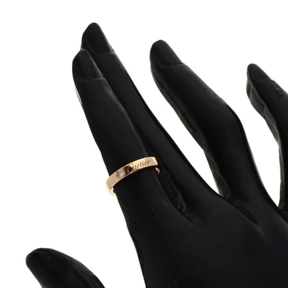 CARTIER Engraved 1P Diamond #46 Ring K18 Pink Gold Ladies [Used]